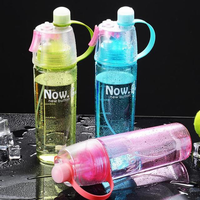 10pc 400/600Ml Protable Spray Sports Drink Plastic Water Bottle