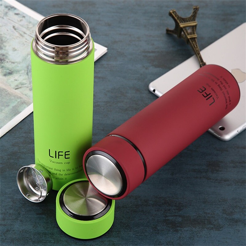 500ML Thermos Tea Vacuum Flask With Filter Stainless Steel 304 T