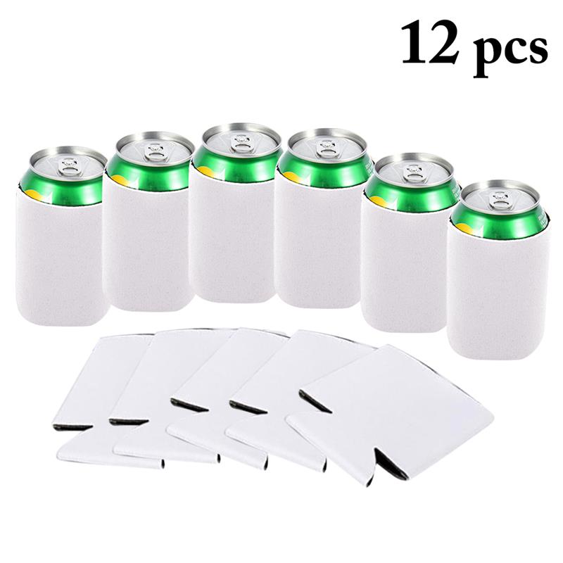 12pcs Neoprene Foldable Insulated Beer Can Cover Cola Beer Bottl